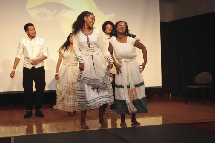 Attendees of the event showing off some moves.
